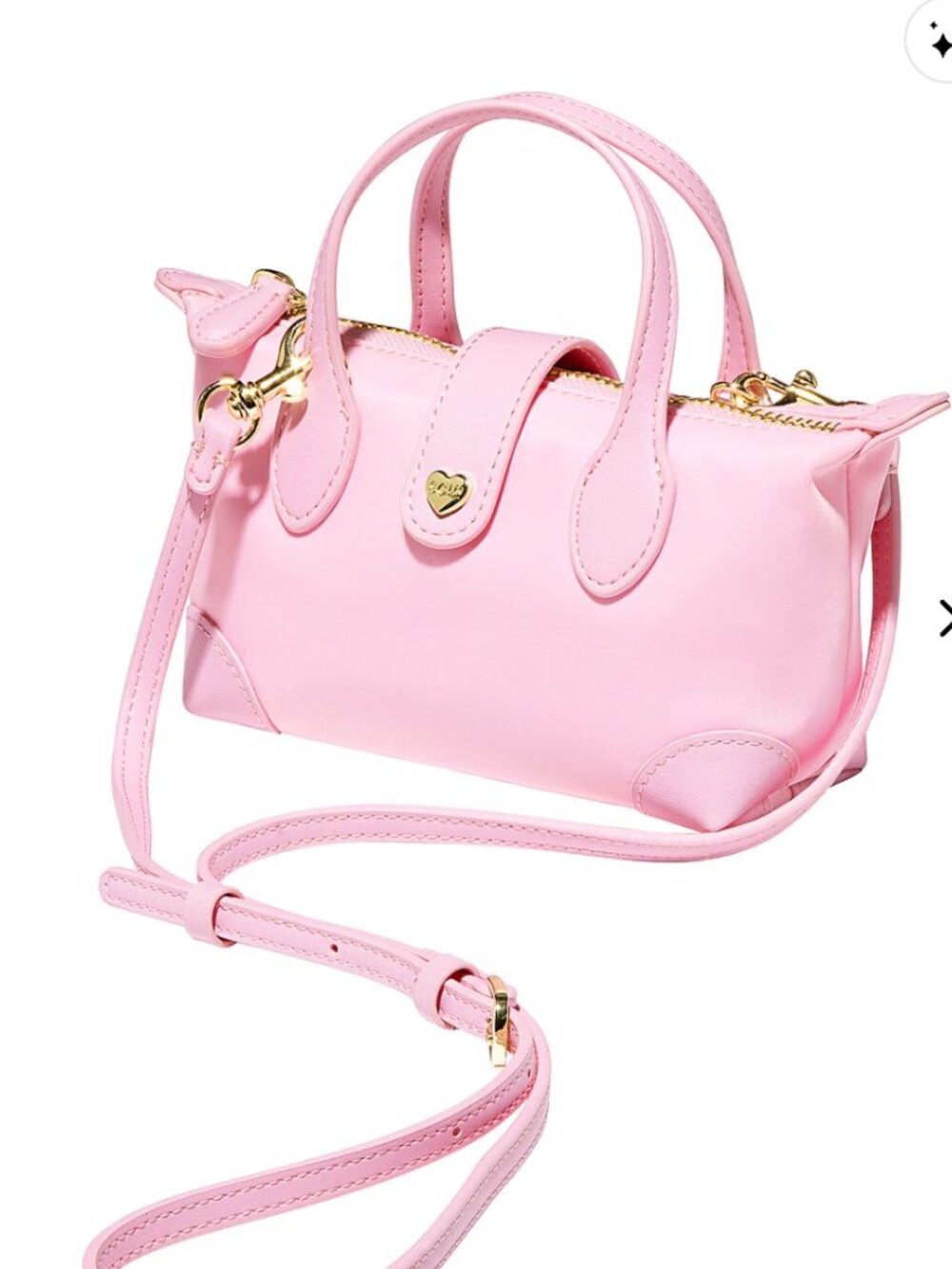 Stoney Clover Lane Pouchette Crossbody Bag, Flamingo. Like New